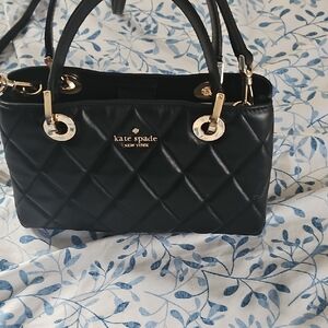 kate spade New York Quilted Black Leather Satchel